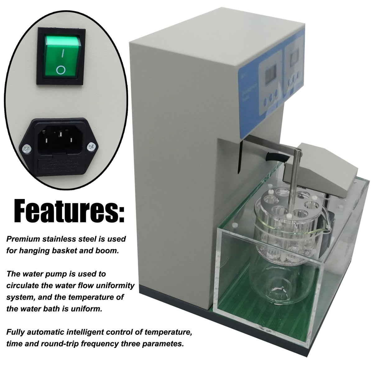 Tablet Disintegration Tester with Automatic Timed Shutdown 110V