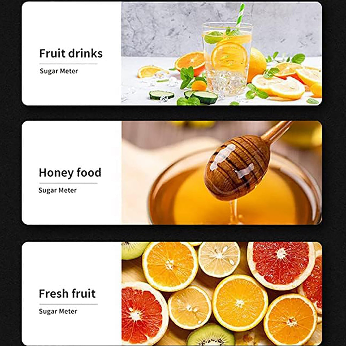 Digital Brix Refractometer,Sugar Content Meter Detector, 0~55% Digital Refractometer, Automatic Calibration, for Fruit Juice Syrup
