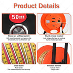 Well Water Depth Gauge,Electronic Waters Meters Measurement Tool with 0.59 Inch Probe and Steel Tape,with Stainless Steel Probe and Steel Tape,for Well,Boreholes,Reservoirs(50m(164ft))