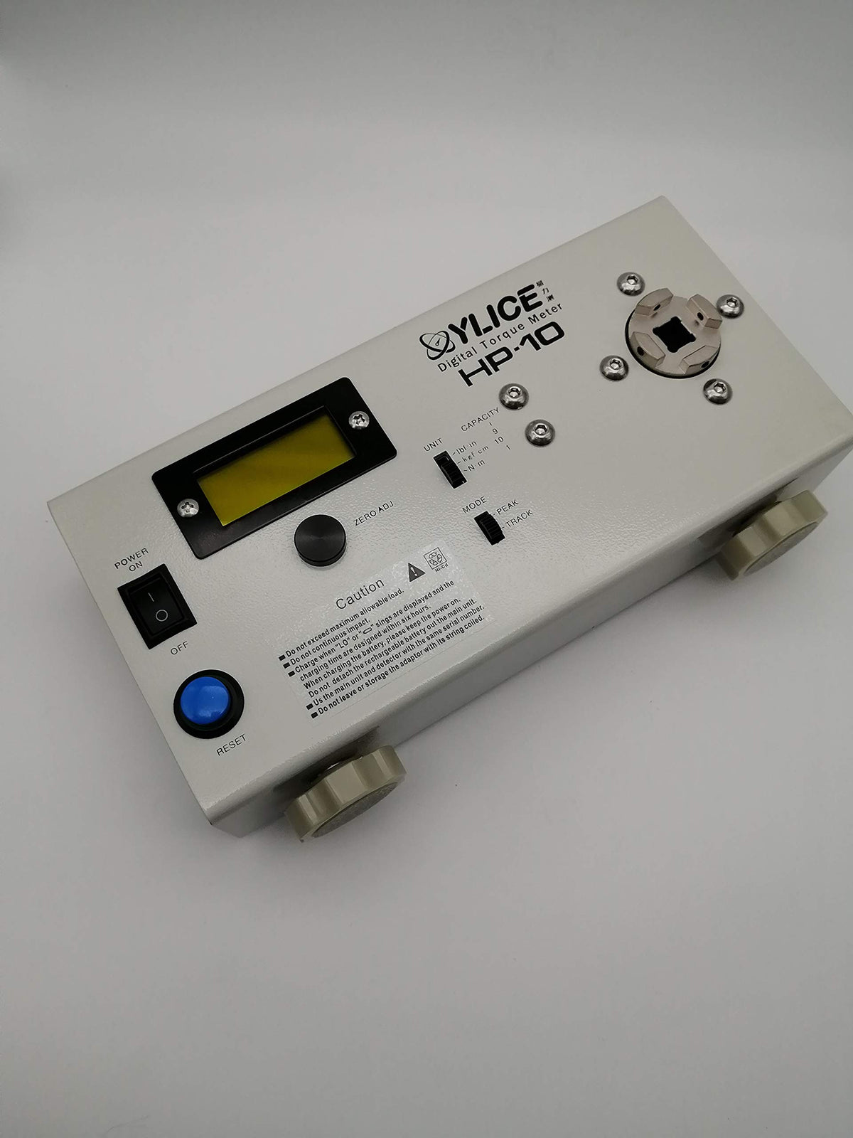 Digital Electric Torque Meter Tester HP-10 Torsion Wrench Screw Tester, KGf.cm: 0.05~10.00, N.m: 0.005~1.000, lbf.in: 0.05～9.00 for Screwdriver