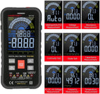 Multimeter, Auto-Ranging Digital Multimeter, Electrical Tester with NCV, True RMS 9999 Counts AC/DC Voltmeter Ammeter Ohmmeter, Resistance, Live Line Digital Testers with LCD Backlight