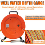 Well Water Depth Gauge, Water Level Meter Well Water Level Indicator Water Level Measurement with Fixed Probe and Steel Tape for Wells, Boreholes, Reservoirs and Pipes 20m