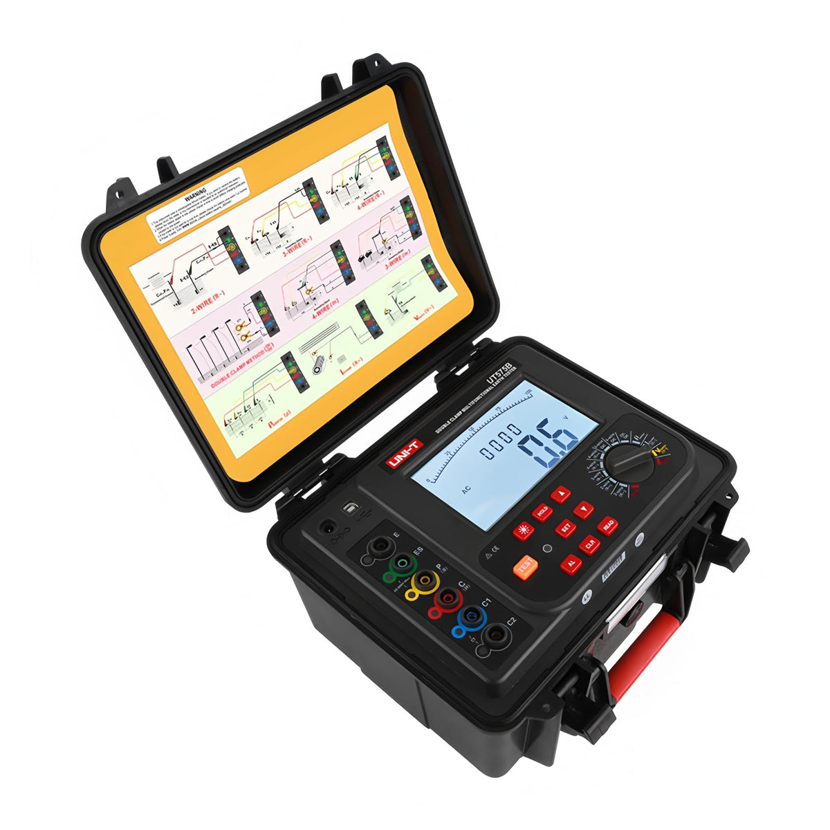 UNI-T Uni-Trend UT575B Double Clamp Multifunctional Ground Resistance Tester ResistanceTester Waterproof Double Clamp Ground Resistance Meter