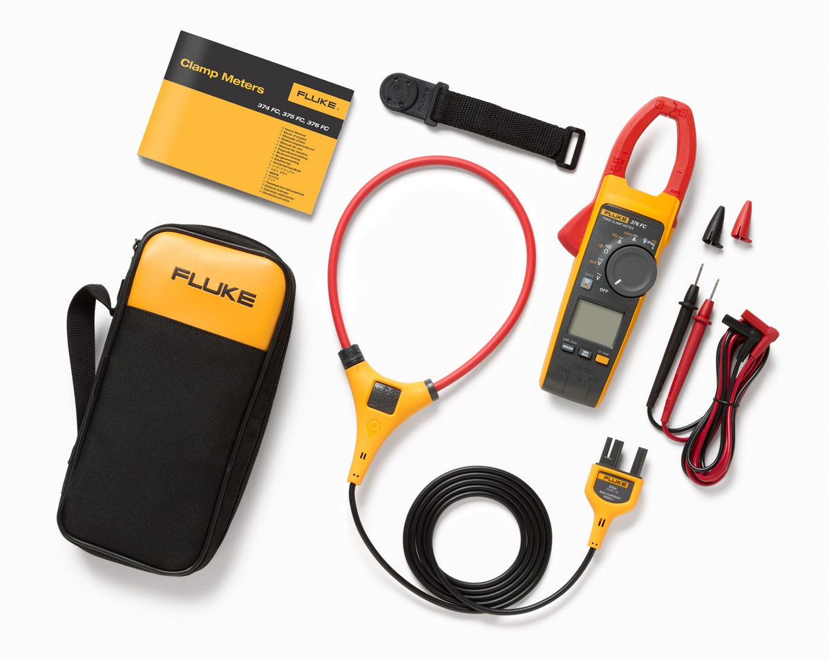 Fluke 376FC AC/DC Clamp Meter with iFlex + Fluke TL224 SureGrip Insulated Test Leads