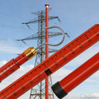 Retractable High-Voltage Height Measuring Pole,Lineman Epoxy Resin Telescoping Height Measuring Stick, 20ft 30ft 40ft 50ft 60ft Electrical Safety Tool red 12m/39.4ft