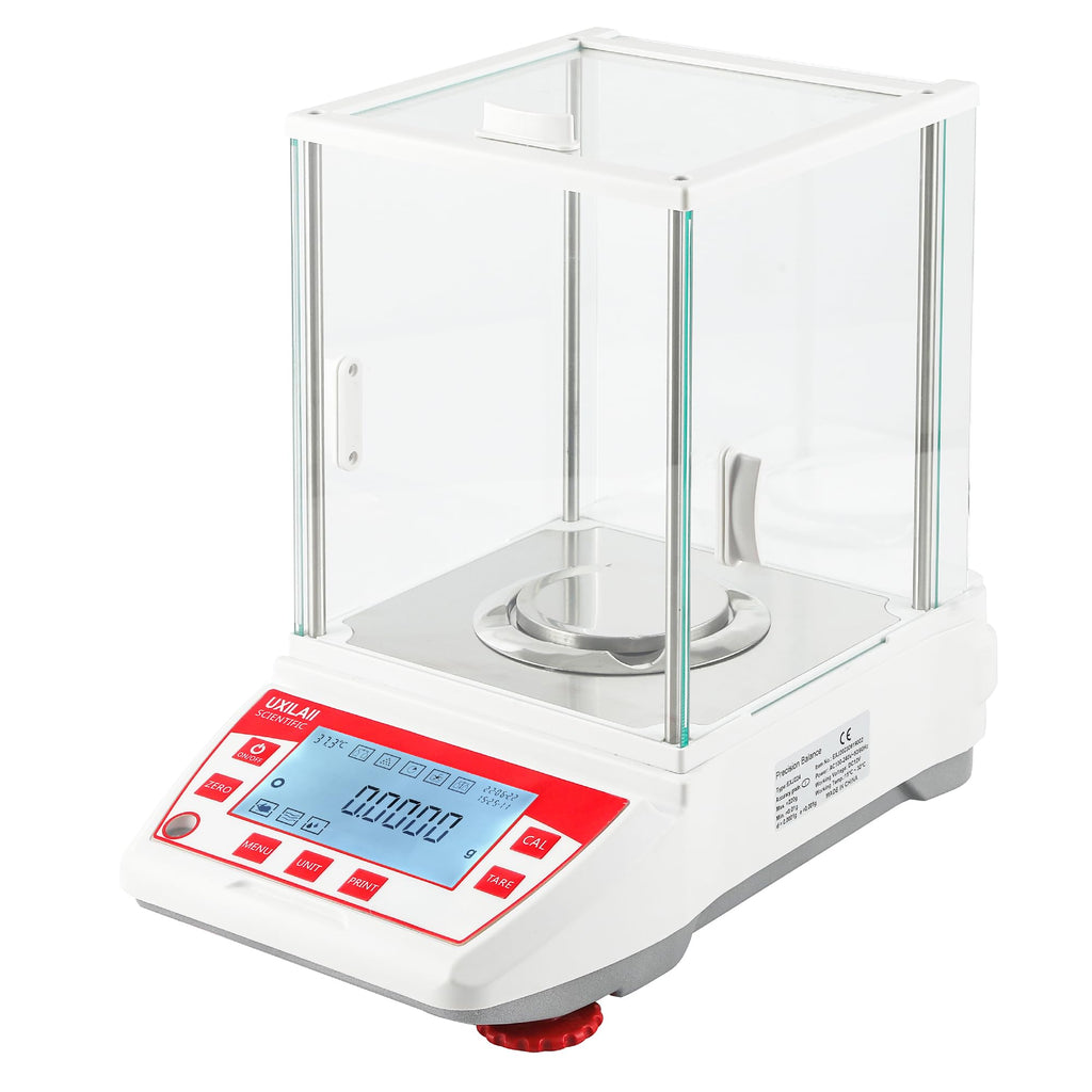 UXILAII Analytical Balance GN Unit Lab Scale Glass Windshield 220g 0.1mg