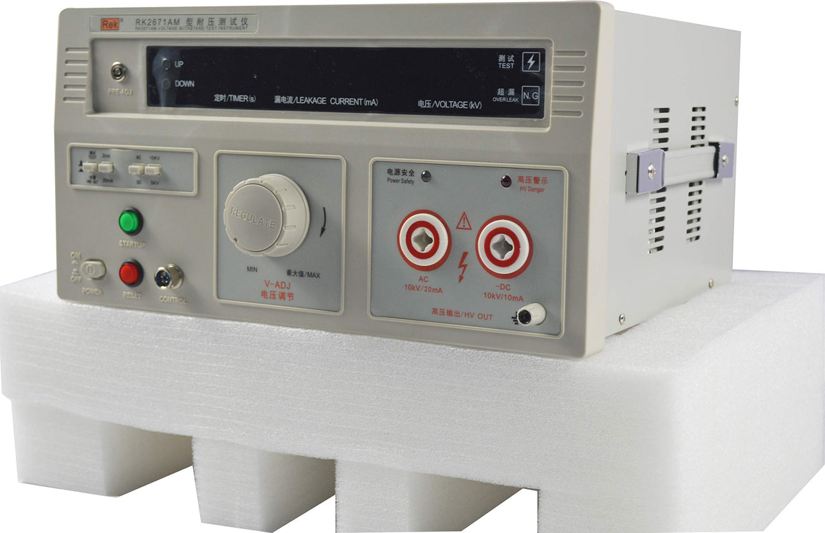 INTBUYING RK2671AM Withstand Hi-Pot 10KV Tester Withstand Voltage Digital Display Current Hi-Pot Insulation Resistance Testing Equitment 110V