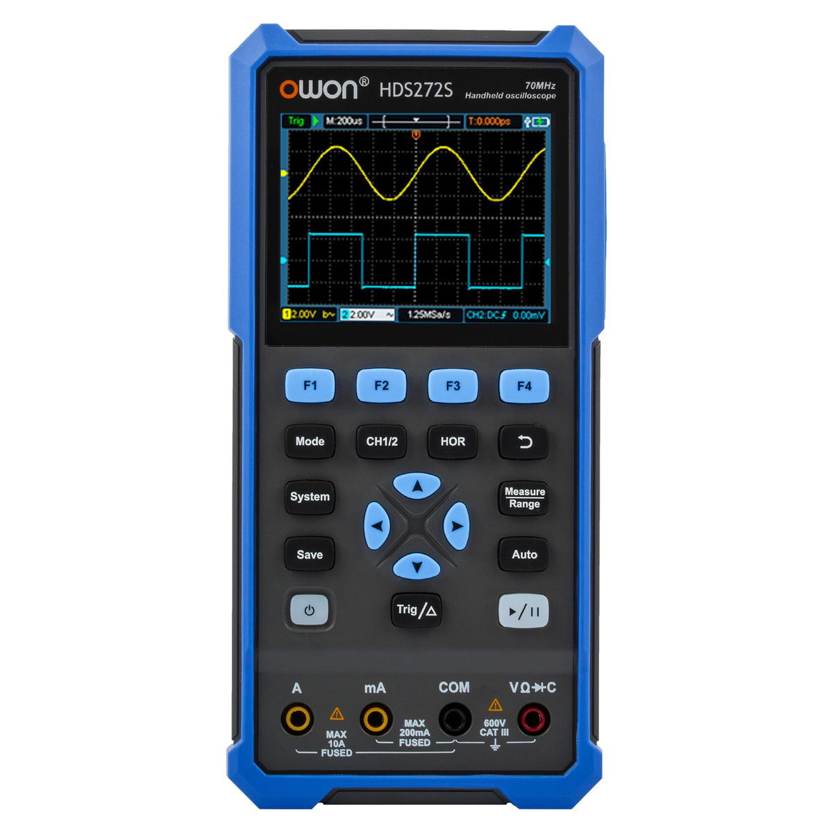 OWON HDS272S Oscilloscope, 3 in 1 with Multimeter 25MHz Waveform Generator