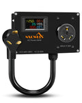 30A AC Power Meter,TT-30P to TT-30R Outlet Monitor for Generator, 125V LCD Display Digital Multimeter Tester, Multifunction Energy Monitor
