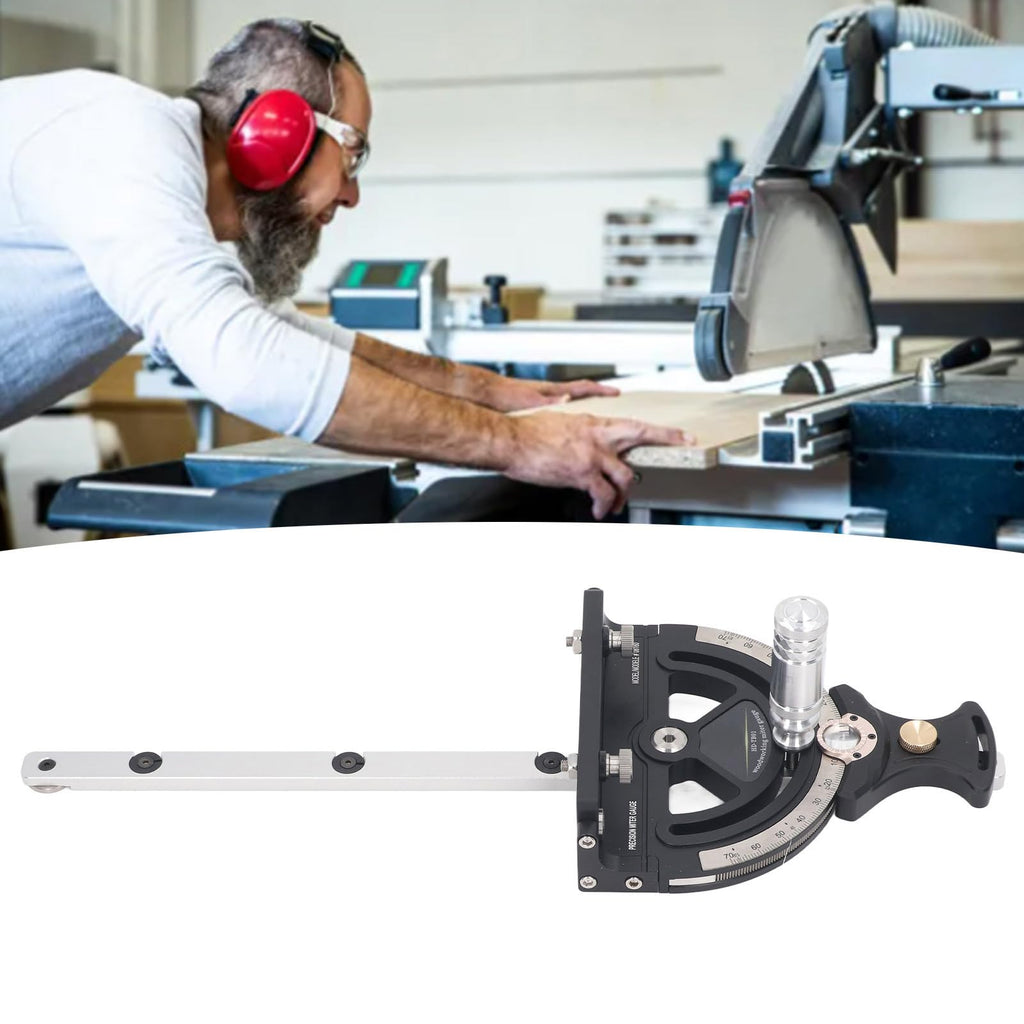 Professional Miter Gauge System Precision Angle Measurement Tool 0 70 Degree Adjustable Table Saw Accessory for Woodworking Metalworking Aluminum Alloy Construction