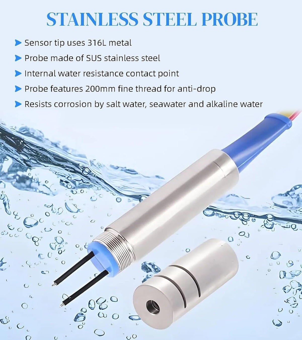 Water Tape - Water Level Meter 15-500m Water Level Gauge Groundwater Depth Measurer Water Depth Gauge(300m/984ft)