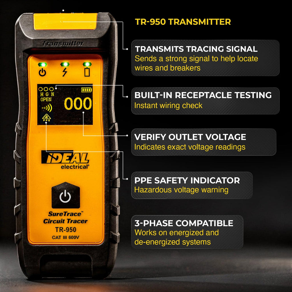 Ideal Electrical SureTrace Pro Circuit Tracer (61-950), 0-600 Volts