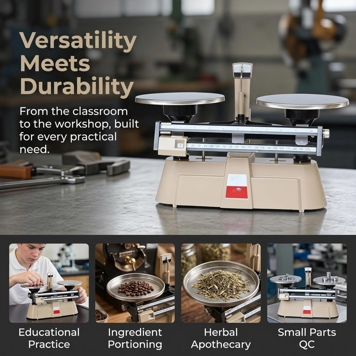 Two Pan Mechanical Balance, Lab Analytical Double Pan Scales