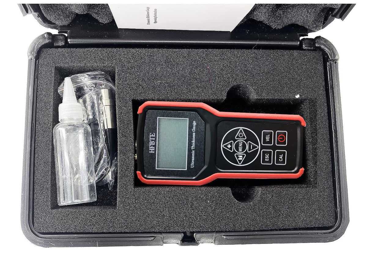 Ultrasonic Thickness Gauge Tester Meter for Metal (Such As Steel Cast Steel Aluminum) Plastic Glass Fiber Glass Etc with Measuring Range 0.75 to 400 mm/0.03 to 15.74 Inch