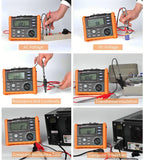 High Voltage Resistance Meter Tester Megohmmeter MS5205 Insulation Resistance Tester 2500V Analog Digital Megohmmeter 0.01-100G Ohm Test Automatically Calculate PI/DAR