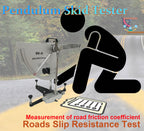 INTSUPERMAI Portable Pendulum Skid Resistance Tester, Pendulum Friction Tester, Road Friction Coefficient Measuring Instrument, Pendulum Testing Tool for Slip Resistance