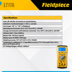 Fieldpiece LT17A Classic Style Digital Multimeter w/Temp, MFD, Microamps, Frequency
