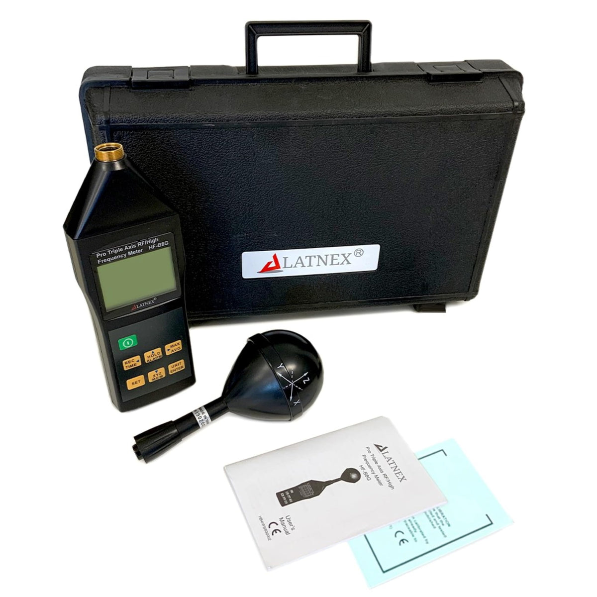 RF EMF Meter HF-B8G High Frequency 10Mhz-8Ghz. Measures Wide-Range Electromagnetic Radiation from Cell Towers-Smart Meters-Wi-Fi-Cordless and Cell Phones-3G-4G-LTE & 5G Networks