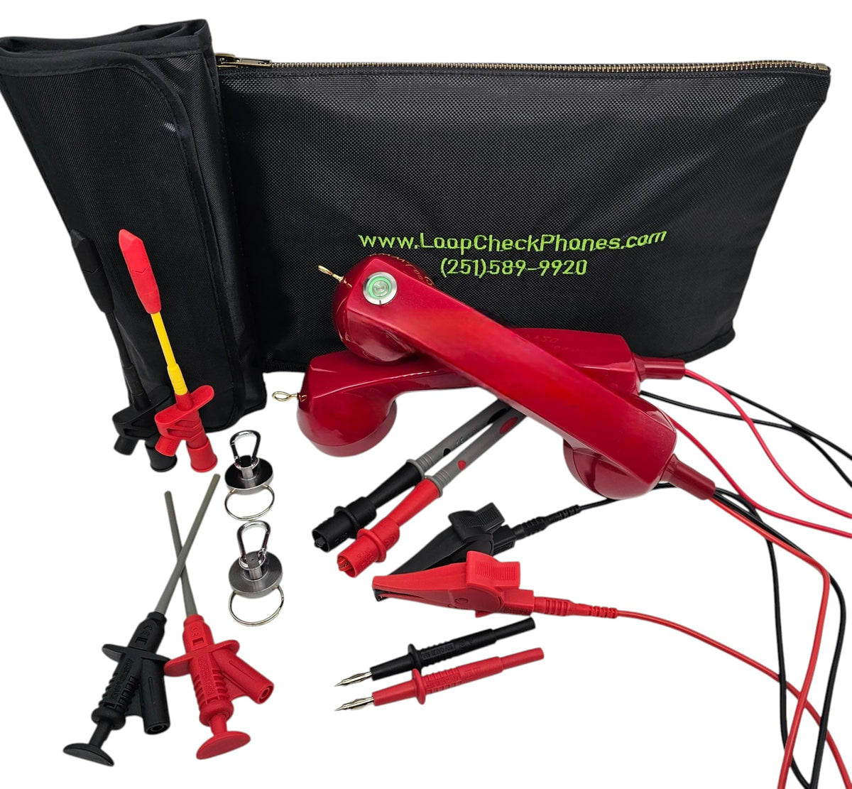 Loop Check® Phones Electrician Continuity Test Phone Sets ME002-NRM with Magnets
