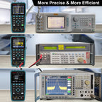 HANMATEK 3 in 1 Handheld Oscilloscope Multimeter with 2 Channels HO52S 3.5"TFT Oscilloscop, 50Mhz Waveform Generator Multimeter Backlit Screen, Auto-Calibration Function, Memory Function, Multi Tester