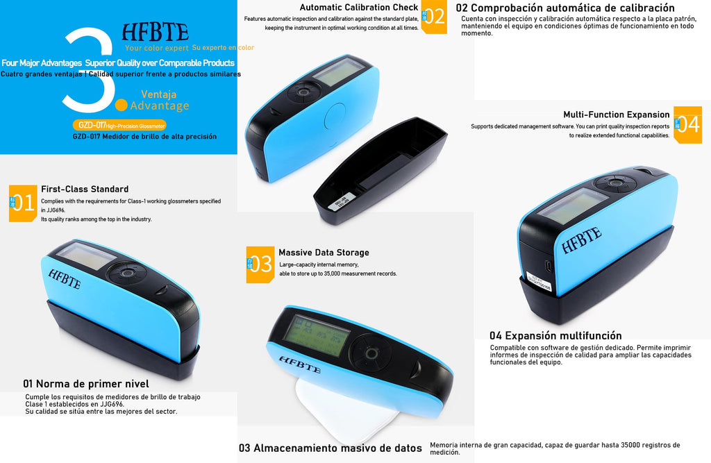 Tri-Angle 20 60 85 Degree Gloss Meter Glossmeter with 350000 Data Storage PC Software Paints Coating Marble Tester