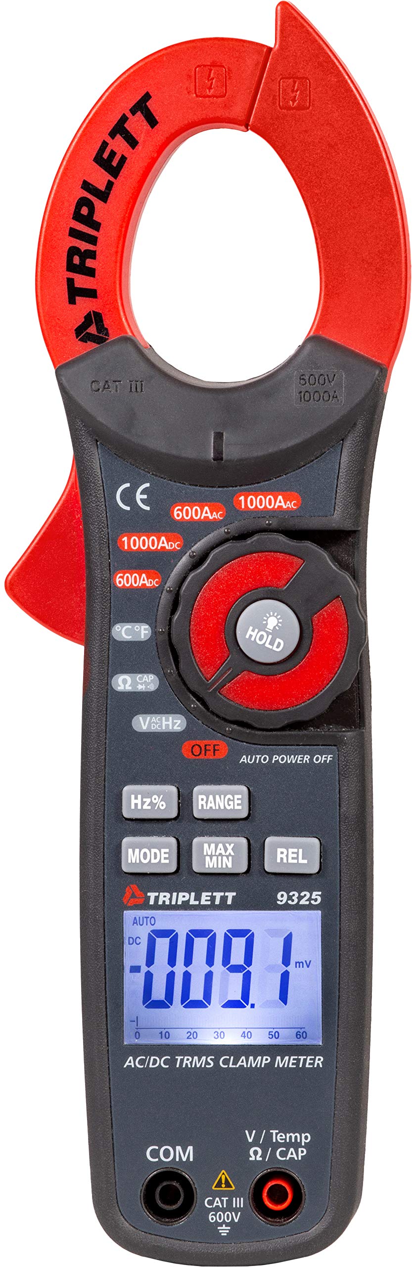 Triplett 9325 Clamp-On Digital AC/DC Meter with NIST Calibration