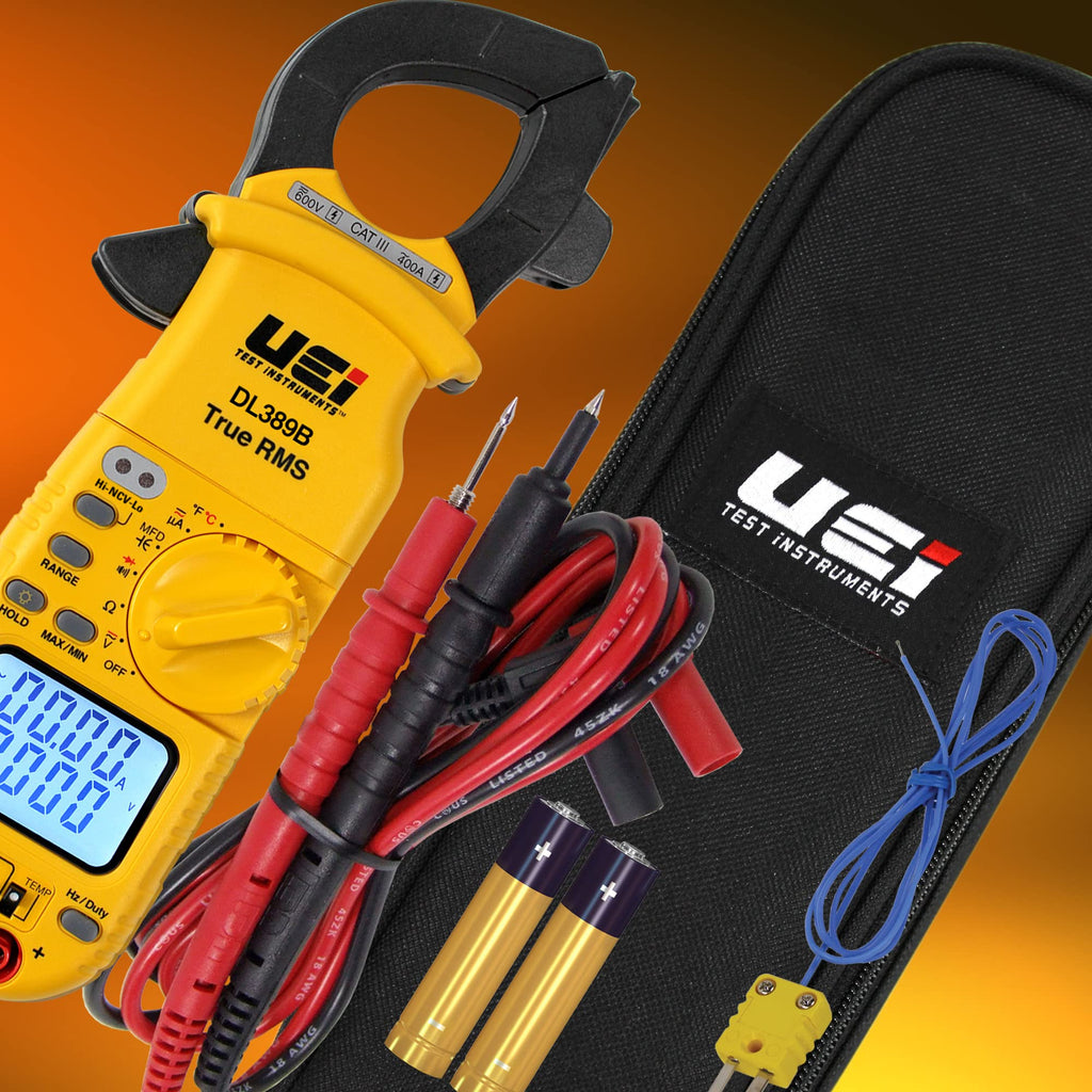 UEI True RMS Clamp Meter Dual Display HVAC Multimeter DL389B