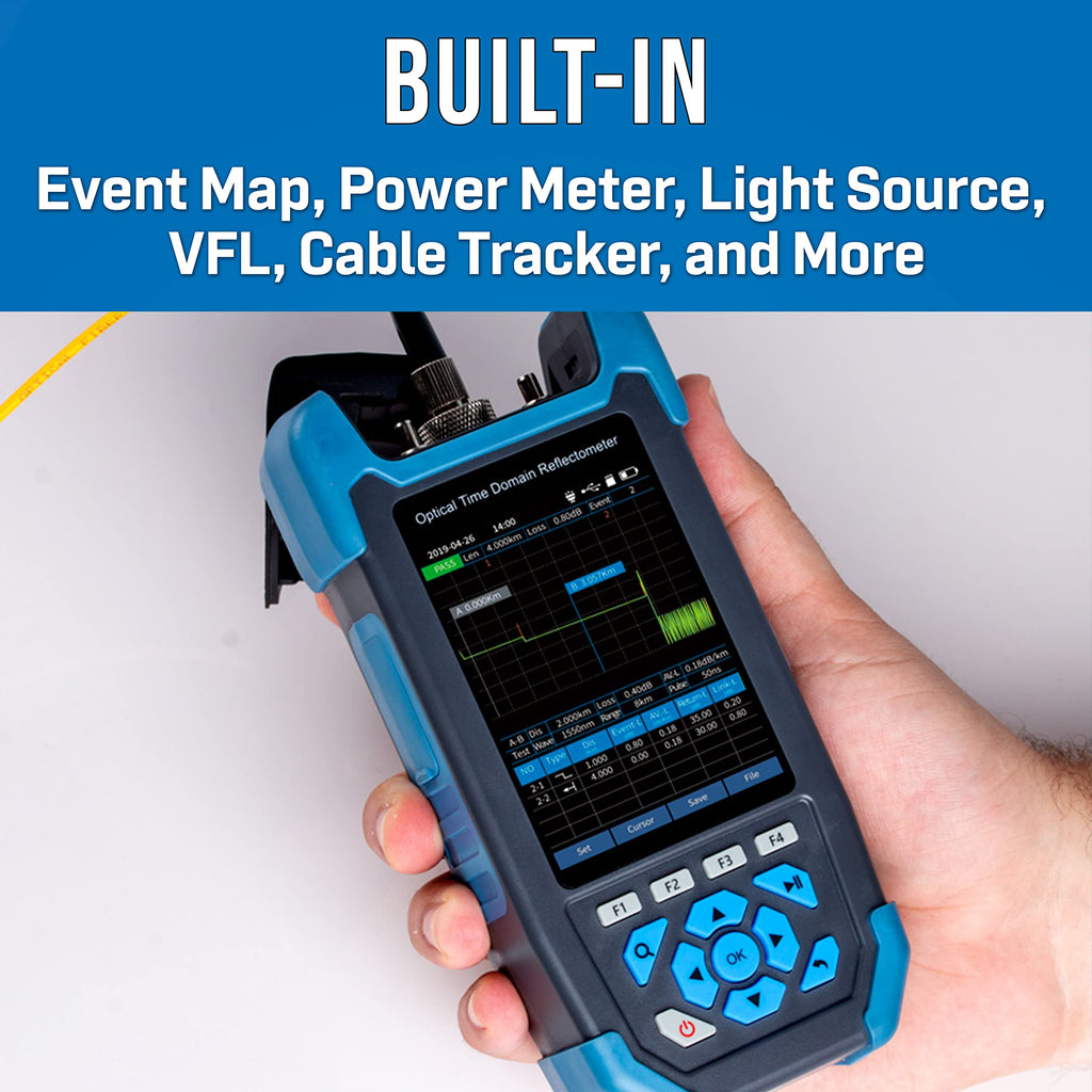 Jonard Tools OTDR-1000 Multi-Function OTDR with OTDR Event Map, Power Meter