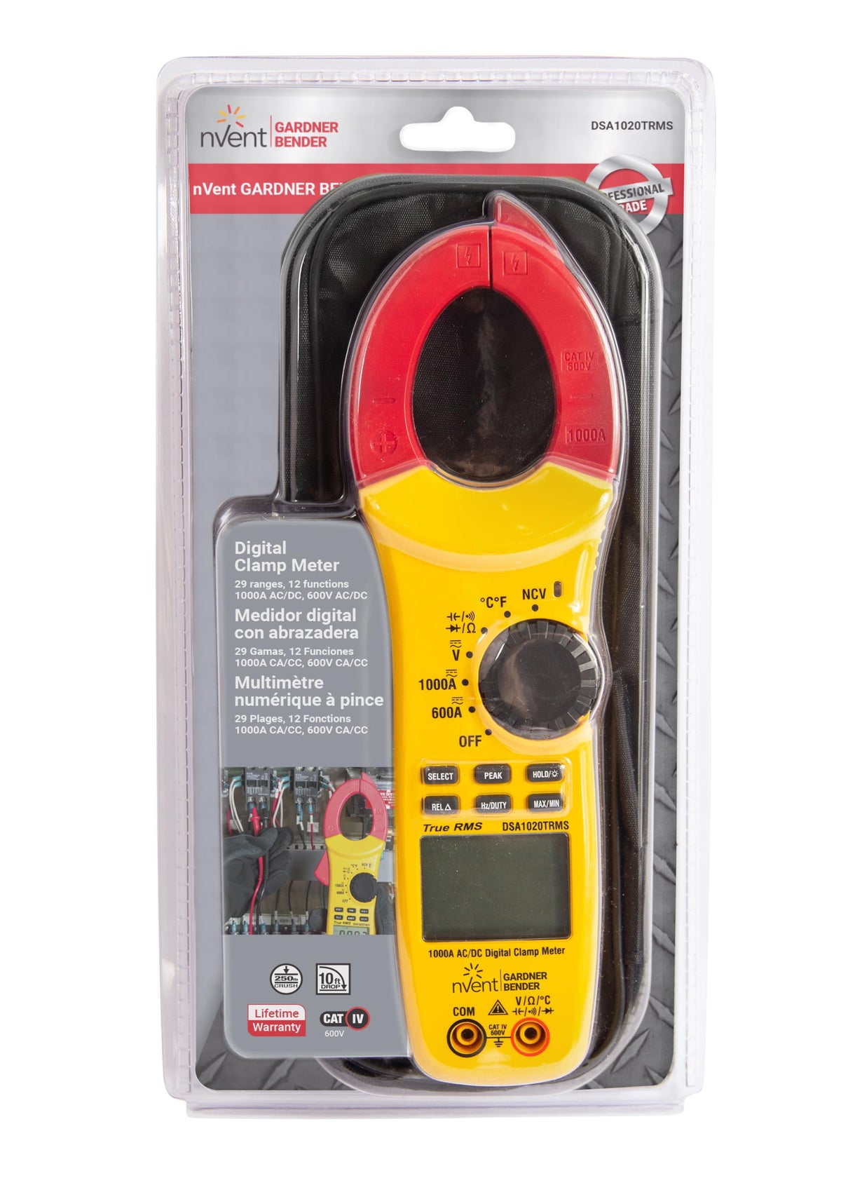 nVent Gardner Bender DSA1020TRMS Digital Clamp Meter, True RMS