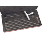 Starrett Depth Micrometer, 0-75mm Range, .01mm Grad, 63.5mm Length - 3 Rods