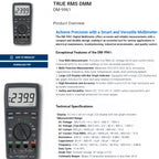 i-POOK DM-9961 Digital TRUE RMS Multimeter AC/DC Voltmeter Ammeter Non-contact Voltage Detector Electric Current Tester Hz Diode Capacitor with Bar Graph Indicator made in Taiwan