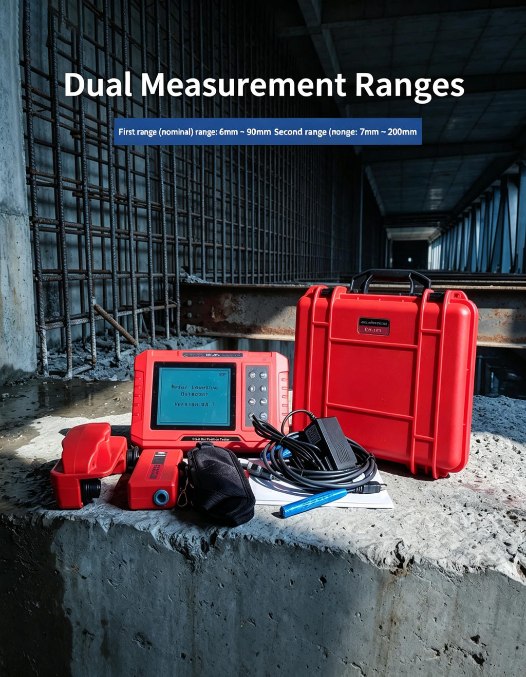 Concrete Rebar Locator Scanner Grid Scan With Diameter Ф6mm-Ф50mm