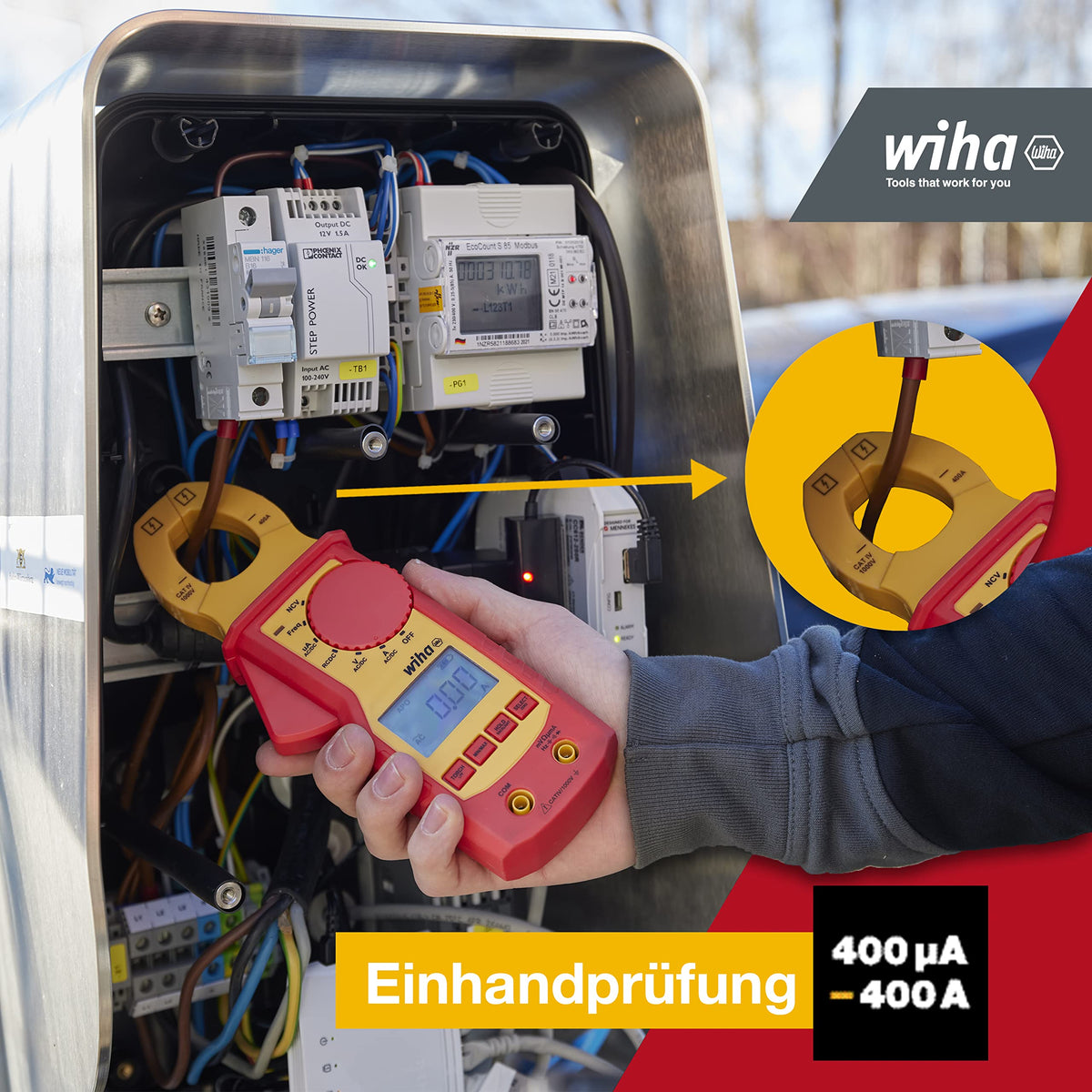 Wiha Digital Clamp Meter 1000V, CAT IV, Model WH45219, Device