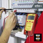 Wiha Digital Multimeter up to 600 V AC, CAT IV with 2X AAA Batteries I with LCD Display (45218)