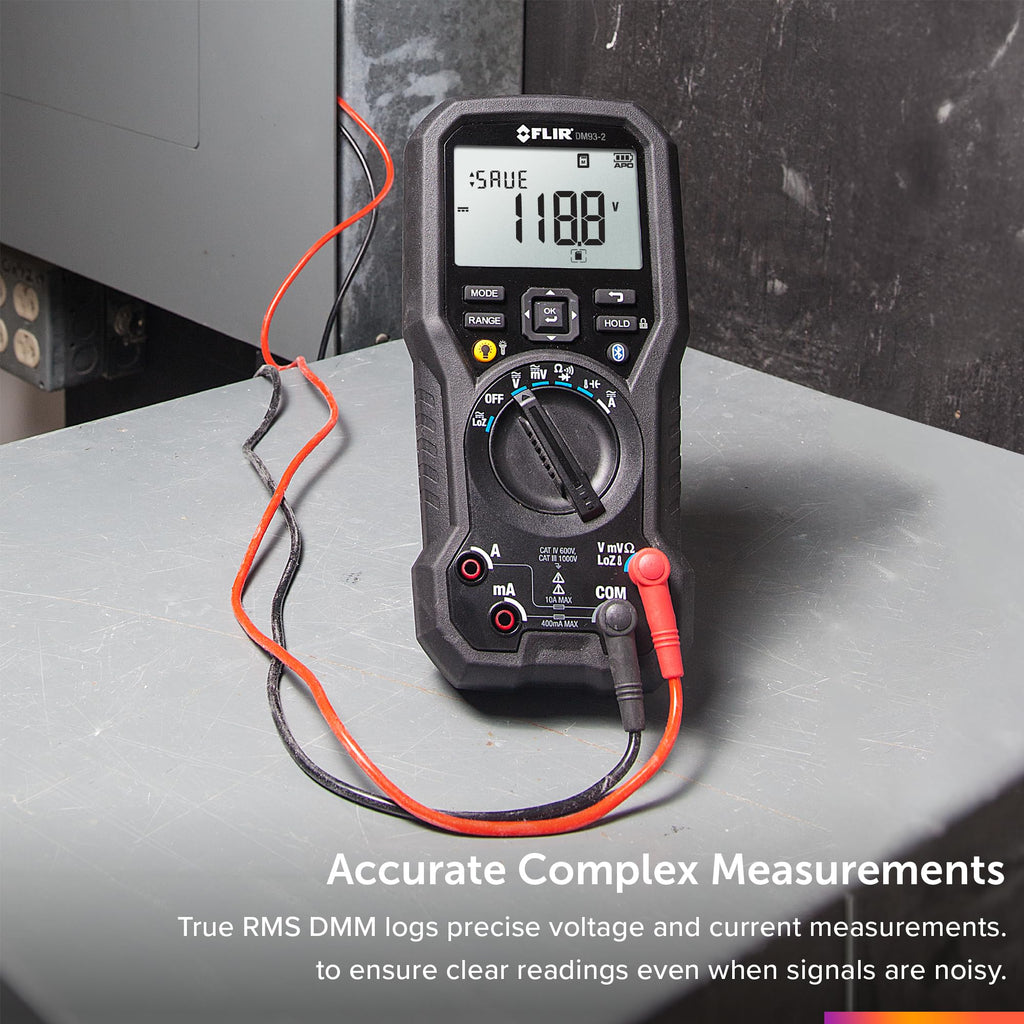 Flir DM93-2 True RMS Industrial Digital Multimeter, 40000 Count