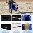 100m Well Water Level Indicator with Fixed Probe and Steel Tape Groundwater Level Measuring Instrument for Wells Boreholes Reservoirs and Pipes