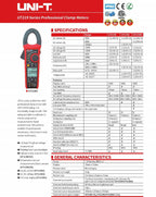 UNI-T UT219E UT219M UT219DS Pro Clamp Meter Digital Professional Pliers Ammeter 6000 Counts Electrical Repair Meter Tester(UT219M)