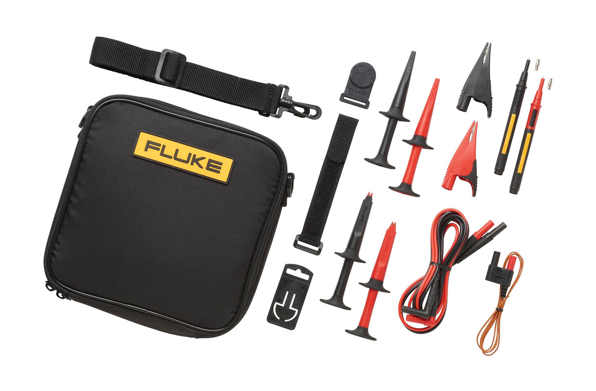 Fluke TL1550B 3 Piece Test Lead Set with Alligator Clips, 5000V DC Voltage, 20A Current, 103-25/128" Cable Length