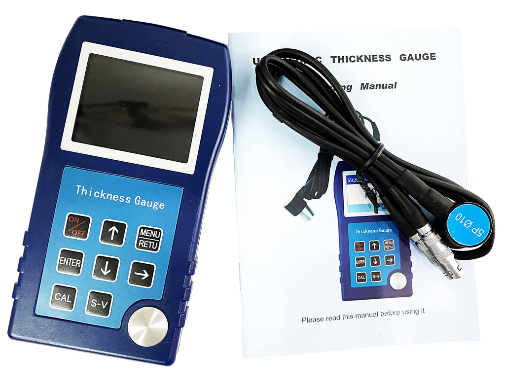 Ultrasonic Thickness Meter Measurement Gauge with Measuring Range 0.9 to 300mm Two Measurement Mode Standard Mode Ultra-Thin Mode