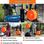 Well Water Depth Gauge - Water Level Meter & Indicator, 20m (65.6ft) Fixed Probe & Steel Tape for Wells, Boreholes, Reservoirs & Pipes - Accurate Water Level Measurement