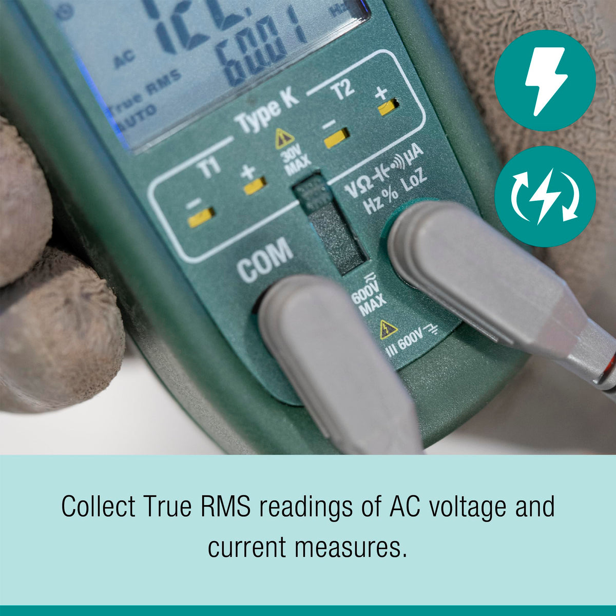 Extech EX820A 1000A True RMS AC Clamp Meter with IR Thermometer