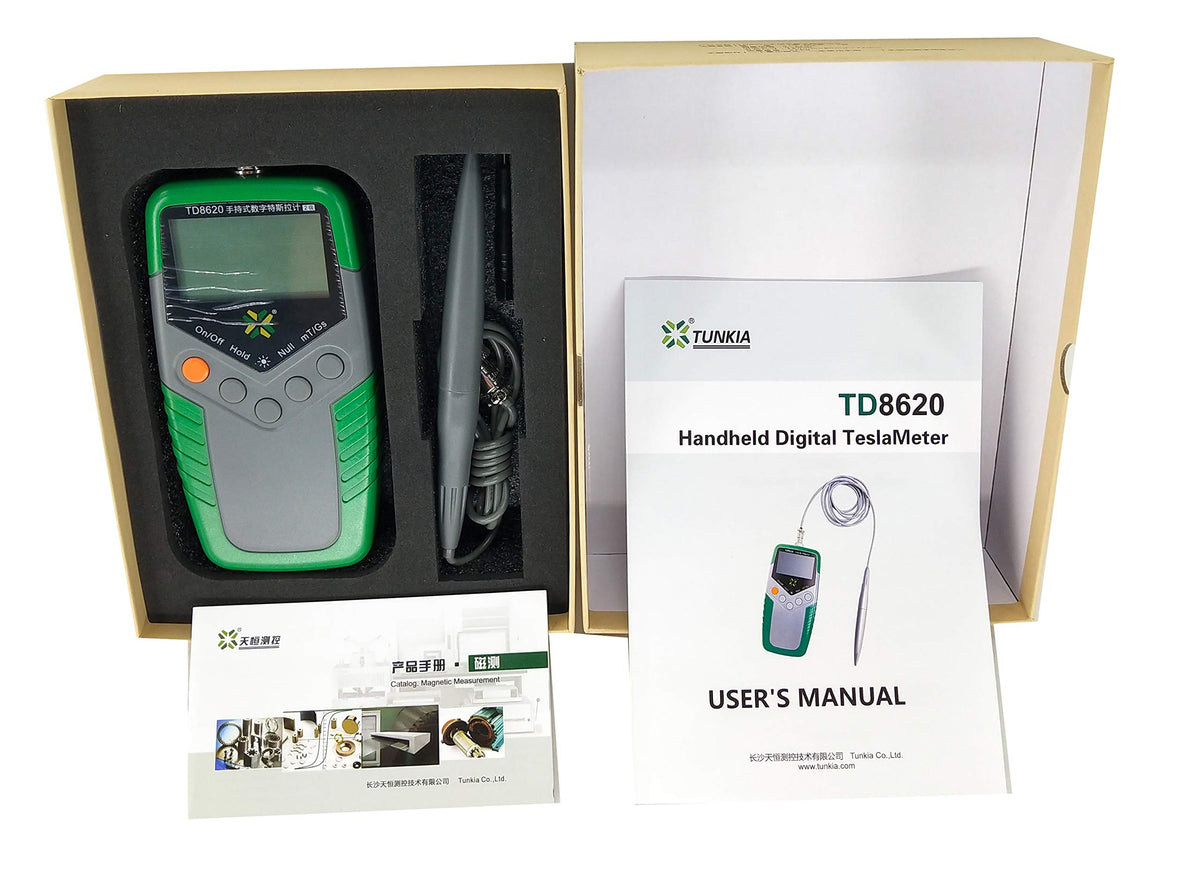 Permanent Magnet Gauss Meter Tesla Meter Gaussmeter with Class 2 Accuracy Surface Magnetic Field Tester