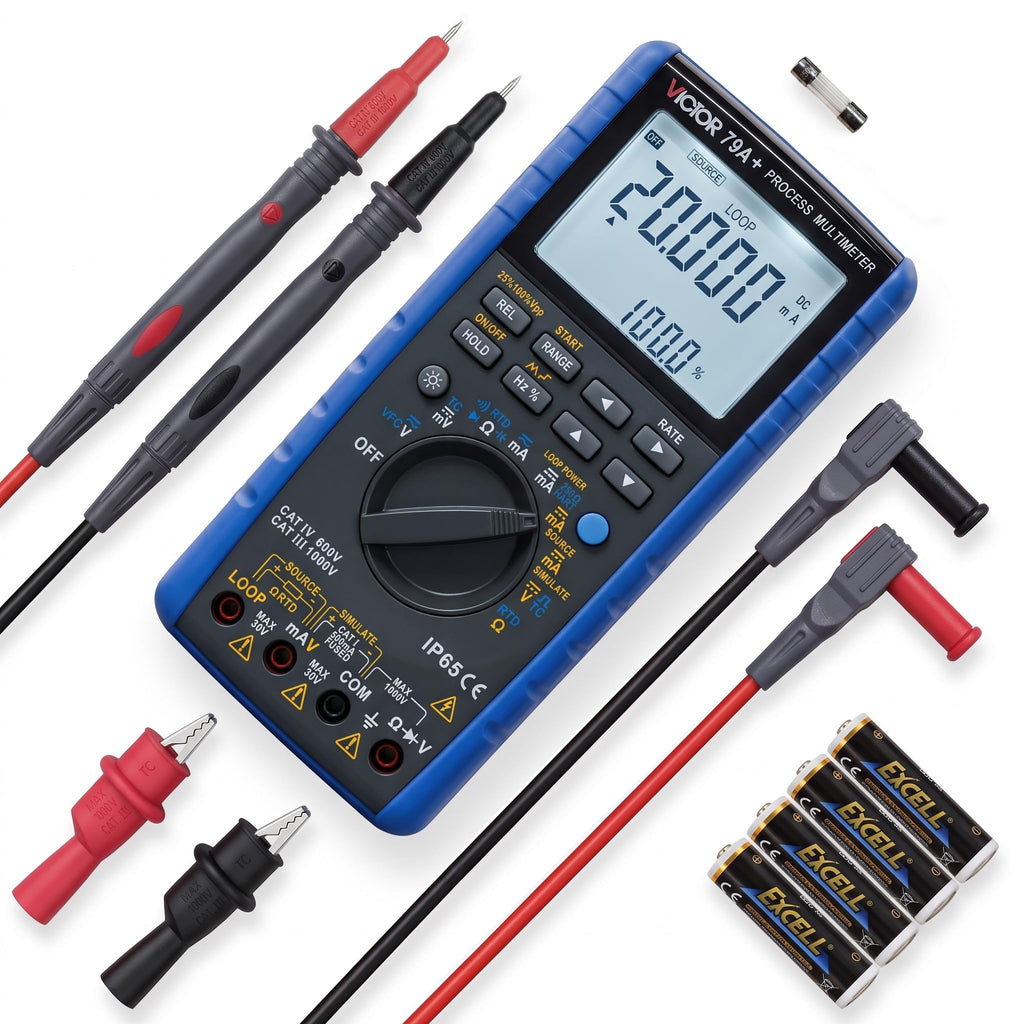 VC79A+ Process Calibrator Multimeter, 4-20mA Loop Calibrator, Signal Source