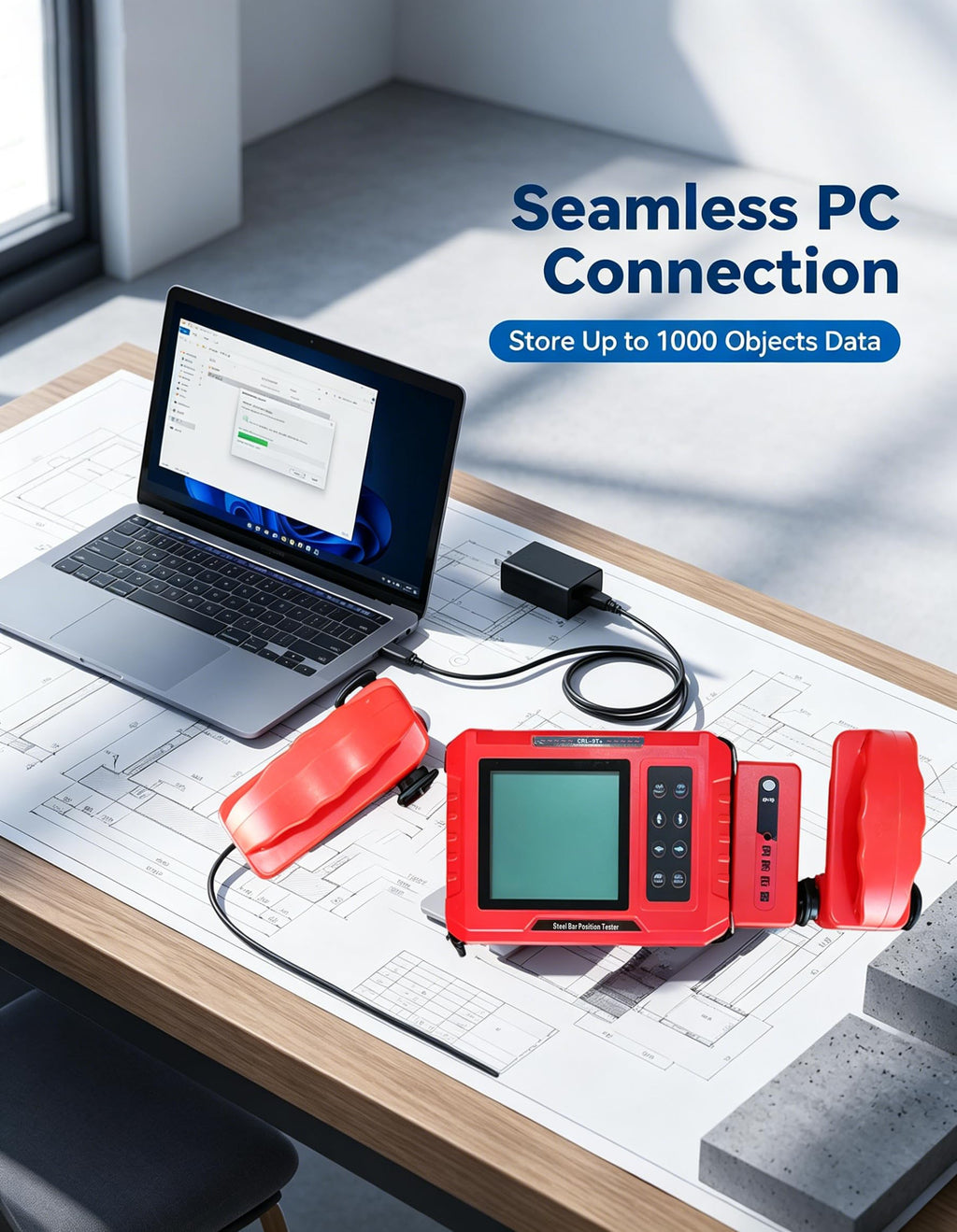 Concrete Rebar Locator Scanner Grid Scan With Diameter Ф6mm-Ф50mm