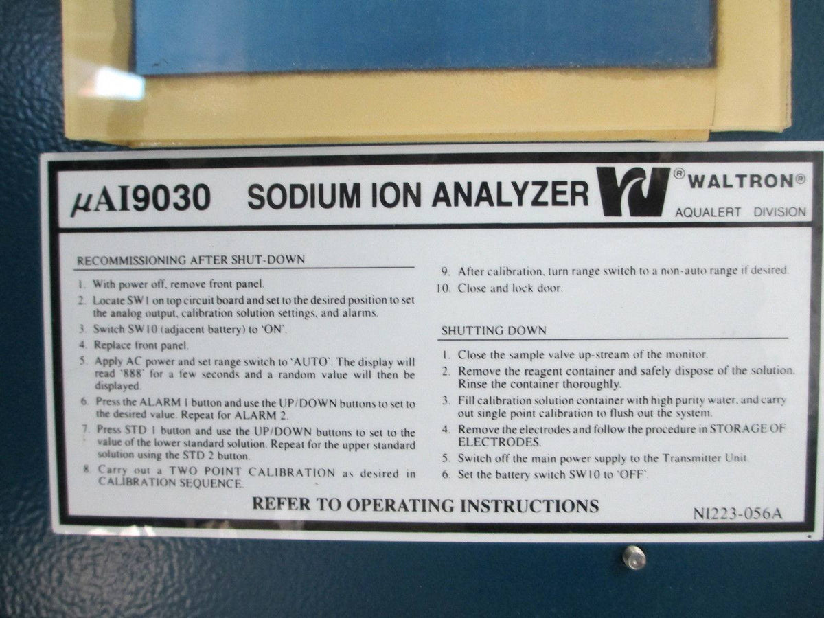 uAI 9030 Sodium Ion Analyzer K2014-419B Display Interface Tester Monitor