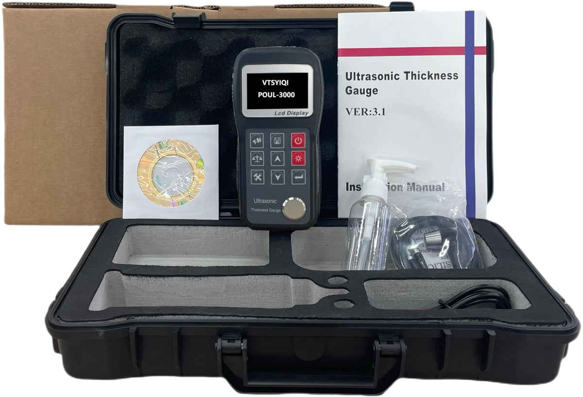 Ultrasonic Thickness Gauge Meter Tester WithRange 0.75mm to 300.0mm