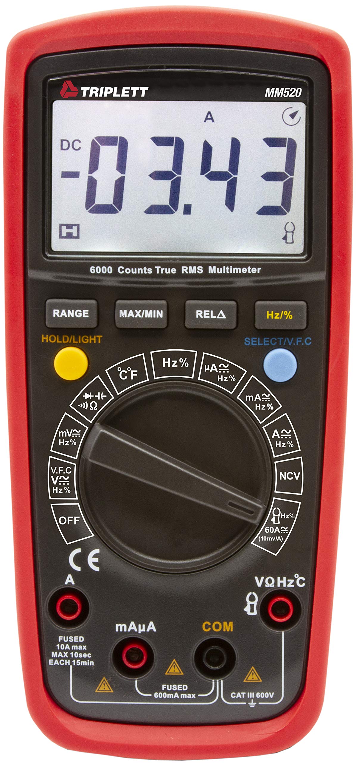 Triplett MM520 High Performance Digital Multimeter with NIST Calibration