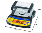 A&D EJ-54D2 Dual Range Portable Balance 22/52 gx 0.0002/0.001mg, Ext. Cal, 1EA