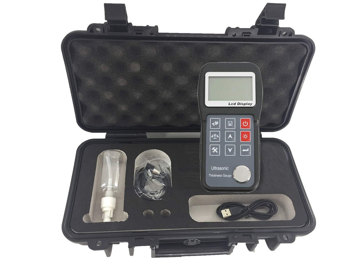 Ultrasonic Thickness Gauge Tester Meter with Free Data Software 1.2~230mm Measurement Range
