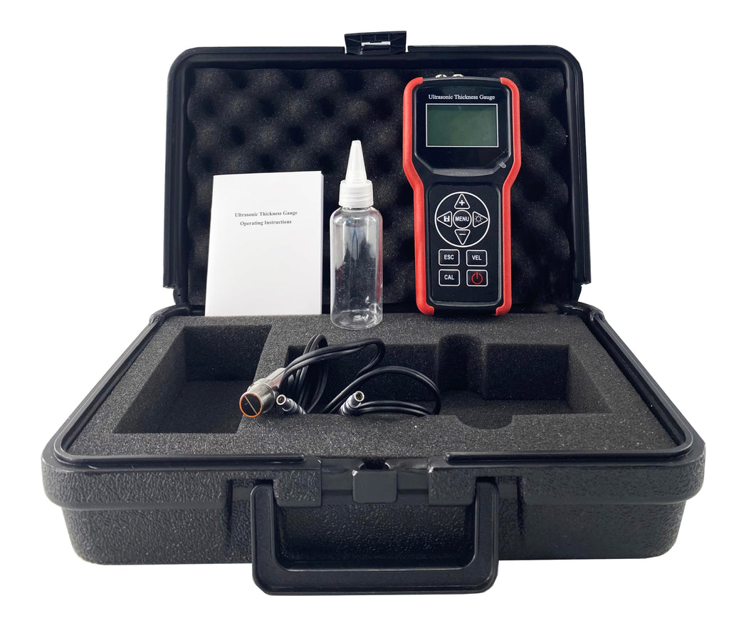 Ultrasonic Thickness Gauge Tester Meter for Metal (Such As Steel Cast Steel Aluminum) Plastic Glass Fiber Glass Etc with Measuring Range 0.75 to 400 mm/0.03 to 15.74 Inch